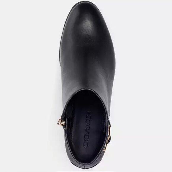 BRAND NEW COACH Dany leather ANKLE BOOTS black size 8 - Picture 8 of 9